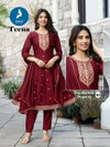 Teena By Kaya Vichitra Silk Surat Anarkali Kurtis Set Wholesale Market
